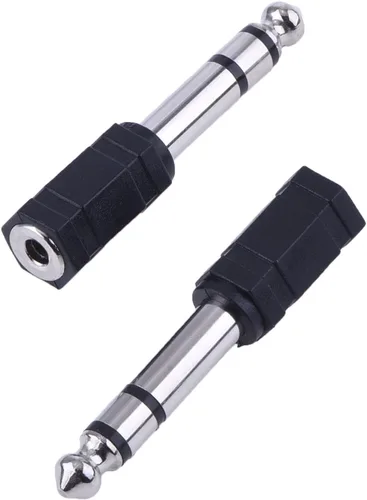 Miniatura 5 de eBoot Adaptador de 0.250 in a 0.138 in (0.250 in a 0.138 in) Adaptador de audio estéreo hembra auricular, 5 piezas, negro