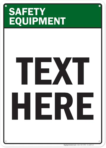 Miniatura 73 de Primer letrero de seguridad personalizado, letrero ANSI, compatible con Osha, 12 x 18 pulgadas, HDPE de 55 mil de grosor