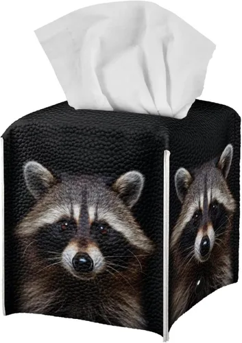 Miniatura 27 de ZFRXIGN Caja de pañuelos de hongos estética, funda cuadrada de piel sintética, organizador con cinturón inferior para tocador, encimera, mesita