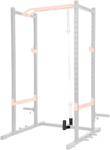 Miniatura 19 de Sunny Health & Fitness Power Cage Squat Rack Upgrade Attachments, Dip Bar, Plate Bar Holder, Belt Squat, J Hook, Lat, Adapter, U Ring, Pull Up Bar