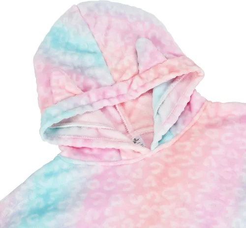Miniatura 6 de Catalonia - Sudadera con capucha de gran tamaño tipo manta para niños, suéter de forro polar portátil con bolsillo frontal grande, regalo para niños
