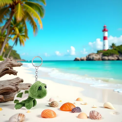 Miniatura 4 de Mini llavero de tortuga marina verde, criaturas marinas tortuga regalo, bolso de dibujos animados colgante auto animal llavero decoración llavero