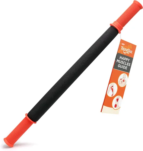 Tiger Tail Rodillo portátil de 22 pulgadas, de mano, rodillo de espuma de tejido profundo, masaje corporal y herramienta de liberación miofascial