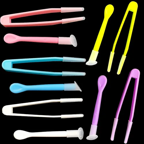 Miniatura 5 de ROYHOO Juego de 20 fundas de herramientas de inserción y removedor de lentes de contacto coloridas, pinzas de contacto portátiles con punta suave