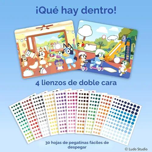 Miniatura 3 de Skillmatics Bluey Dot It - Actividad de calcomanías sin desorden para niños, más de 500 calcomanías, kits de manualidades, actividades de bricolaje