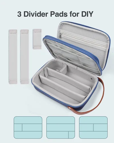 Miniatura 4 de Luxtude Estuche para cortapelos, maletines portátiles de viaje para recortadoras, protectores y accesorios, se adapta a Wahl, Andis, Hatteker, Azul