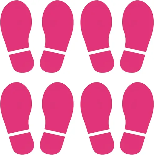 Miniatura 17 de PATIKIL Adhesivo de huellas de 6 x 2.5 pulgadas, 4 pares de zapatos de PVC para decoración de clase, guía de escaleras, color negro