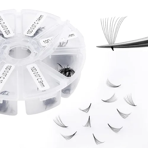Miniatura 17 de Racimos de pestañas 60D/80D, extensiones de pestañas DIY, pestañas rizadas D, racimos de pestañas esponjosas, longitud mixta 12-16 mm, racimos