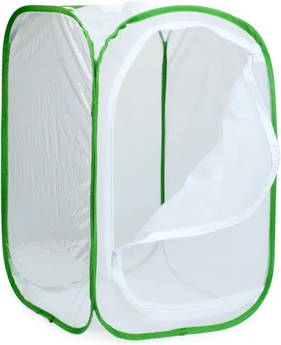 Miniatura 5 de RESTCLOUD Jaula de hábitat de insectos y mariposas con terrario emergente de 24 pulgadas de alto con 10 tubos florales de 0.3 fl oz