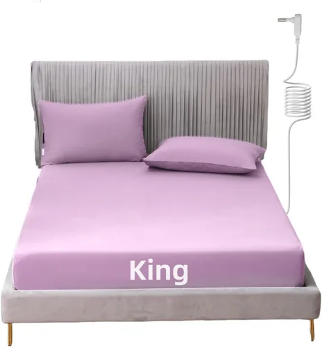 Miniatura 29 de Grounding - Sábana de cama tamaño King con cordón de 15 pies, 90% algodón orgánico + 10% fibra plateada, sábanas conductivas para un mejor sueño