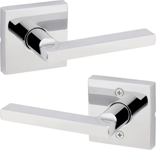 Miniatura 42 de Kwikset Halifax Manija interior de puerta de privacidad con cerradura, manija de puerta para baño y dormitorio, cerradura de botón de presión sin