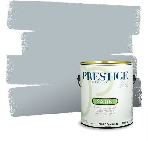 Miniatura 344 de Pintura Exterior + imprimación PRESTIGE, todo-en-uno, 1 galón, acabado mate, color comparable al Valspar* Royal Gray* VS151-Gris real