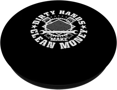 Miniatura 2 de Dirty Hands Make Clean Money Mecanista Mecánico Divertido PopSockets Intercambiable PopGrip