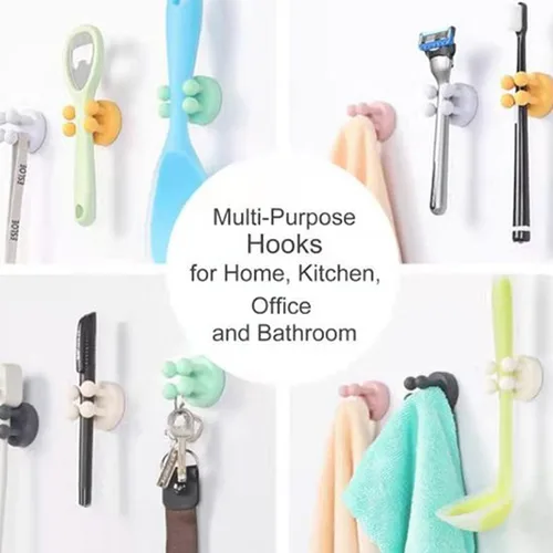 Miniatura 4 de Portacepillos de dientes de silicona para baños, soporte de afeitar para ducha, soporte de cepillado de dientes, soporte de pared para cepillo