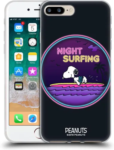 Miniatura 75 de Head Case Designs Peanuts Tropical Surf Snoopy Aloha Disco Gel Funda con licencia oficial [protección de grado militar] compatible con Apple iPhone
