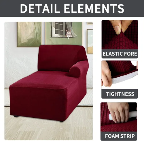 Miniatura 7 de SFYZ HOME Funda de sillón jacquard moderno, de forro polar, funda elástica para sillón izquierdo/derecho para sofá biplaza en forma de L