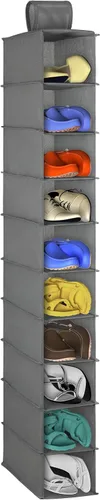 Miniatura 7 de Organizador de zapatos colgante para armario, organizadores de zapatos de 10 niveles y almacenamiento, soporte para zapatos que ahorra espacio