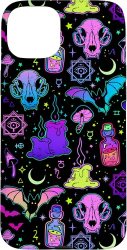 Miniatura 9 de Funda de brujería mágica para iPhone 16 con diseño gótico pastel de Halloween