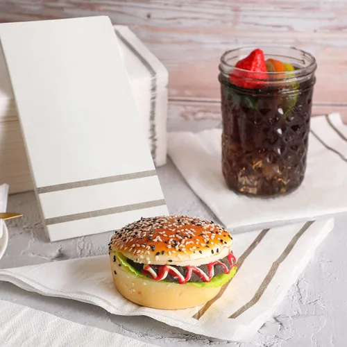 Miniatura 6 de Yinder 400 toallas desechables para invitados, toallas de mano de papel a granel, elegantes servilletas de papel decorativas para baño, cocina