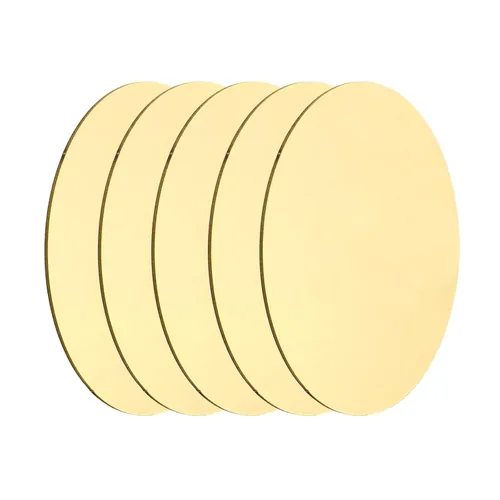 Miniatura 47 de MECCANIXITY 2 Piezas Placa Redonda de Latón, 150mm (5.91") de Diámetro Láminas de Cobre Puro, Lámina de Metal de Latón Cobre H62 de 0.5mm