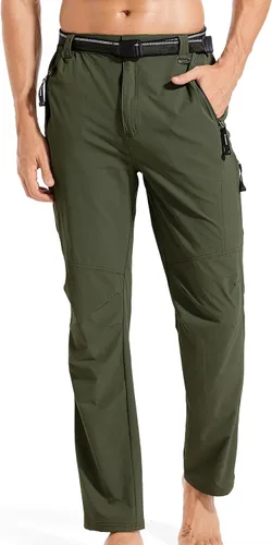 Miniatura 7 de WENRONSTA Pantalones cargo de senderismo para hombre, secado rápido, ligeros, impermeables, 6 bolsillos, para exteriores, pesca, montaña