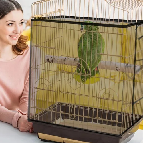 Miniatura 5 de Daoeny 2 piezas de atrapasador de semillas de jaula de pájaros, cubierta de jaula de pájaros grande, malla de nailon suave y aireada, cubierta