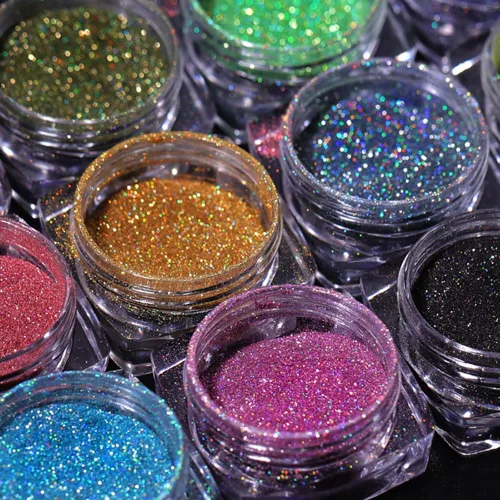 Miniatura 2 de Polvo holográfico para uñas de 12 colores, polvo holográfico para uñas, pigmento de uñas, colores en polvo, polvo de purpurina para uñas, polvo
