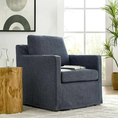 Miniatura 10 de Modway Serene - Sillón giratorio en sal - Silla tapizada de tela moderna - Sillón cubierto - Silla giratoria para sala de estar o dormitorio Salt