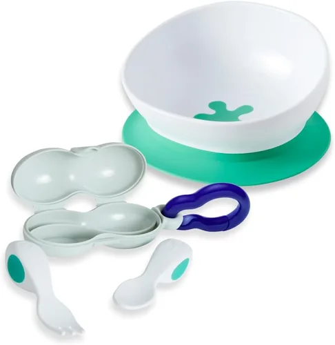 Miniatura 9 de Doddl Cuchara y tenedor para bebé, juego de cubiertos + estuche de viaje para bebés de 6 meses en adelante, aprende a autoalimentarse. Ayuda al