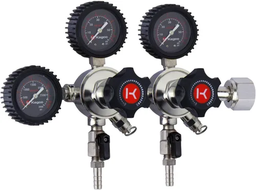 Miniatura 3 de Kegco Regulador de cerveza de barril de CO2 de doble cuerpo serie Elite 3PLHU5DB