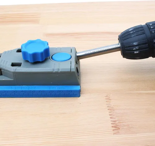 Miniatura 3 de Broca de 3/8" con cuello de tope de profundidad, 6.5 pulgadas de longitud, paso de giro de repuesto para agujero de bolsillo manual Jig Master System