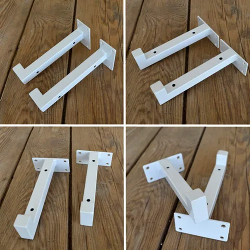 Miniatura 3 de Soporte oculto para estantería, soporte para estante de tuberías, soporte de decoración de pared con labio, soportes de estantería