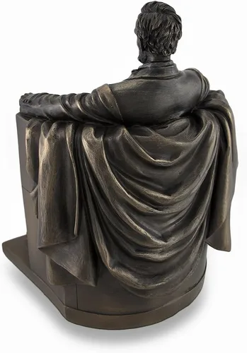 Miniatura 4 de Veronese Design Things2Die4 sentado Abraham Lincoln Estatua escultural histórica bronceada