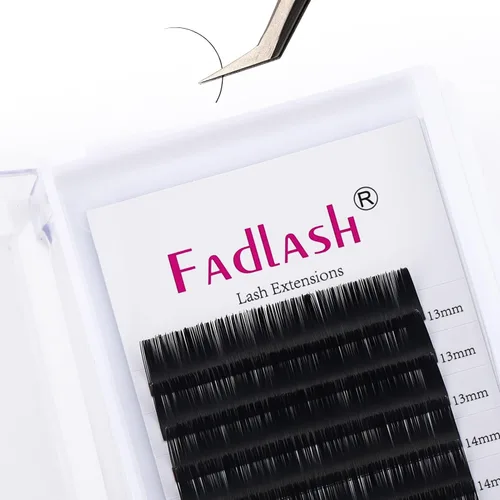 Miniatura 36 de Extensiones de pestañas de volumen regular, bandeja mixta, 0.03 mm, rizo B, 8-14 mm, de visón premium y seda, volumen de pestañas, suaves, mate