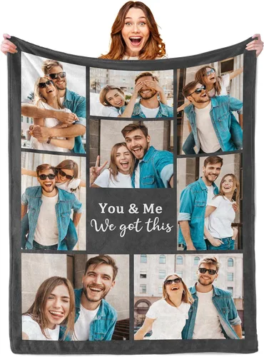 Miniatura 18 de Manta personalizada Cara Nonna con foto, manta con imagen personalizada para Navidad, San Valentín, aniversario, regalos de cumpleaños, regalos