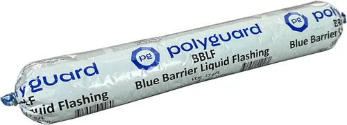 Miniatura 6 de POLYGUARD Blue Barrier Liquid Flashing Paquete de 12 tubos de salchicha de 20 onzas. Sistema de barrera de aire resistente a la intemperie alrededor