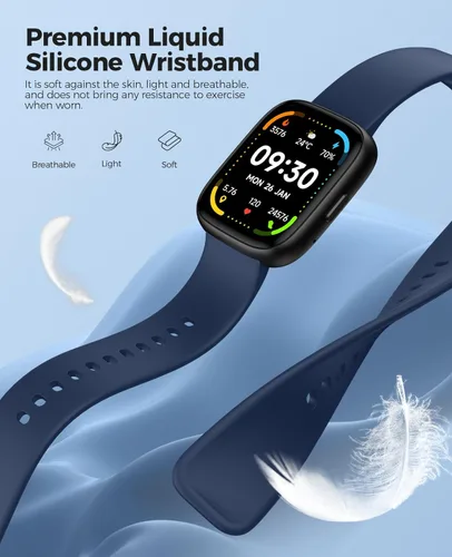 Miniatura 3 de SOUYIE Reloj inteligente con más de 100 modos deportivos, Alexa integrado, pantalla táctil personalizable HD de 1.83 pulgadas, IP68 impermeable
