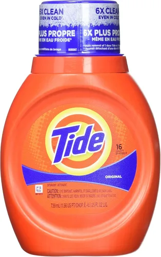 Miniatura 21 de Tide Detergente líquido para ropa, original, 100 cargas, 146 onzas líquidas, compatible con alta eficiencia
