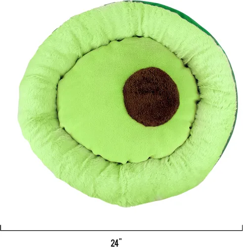 Miniatura 2 de TONBO Cama de Felpa Suave Pequeña Linda y Acogedora de Aguacate para Perros y Gatos, Compatible con Lavadora y Secadora (Aguacate)
