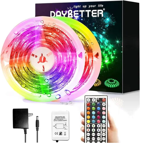 Miniatura 14 de DAYBETTER Tira de luces LED de 16.4 pies que cambian de color impermeable con control remoto