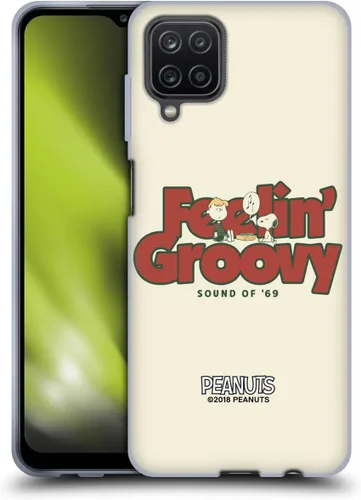 Miniatura 140 de Head Case Designs Funda de gel Woodstock 50th con licencia oficial de Peanuts Snoopy Guitar 1969 [protección de grado militar] compatible