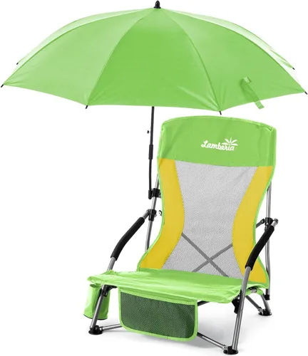 Miniatura 19 de Lamberia Silla de playa plegable para adultos, paquete de 2, sillas de playa bajas portátiles con capacidad de 300 libras, silla de camping ligera