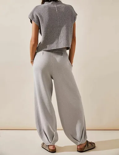 Miniatura 5 de Peaceglad Suéter de punto con cuello alto falso para mujer, sin mangas, casual, moderno, acanalado, sin botones, para verano