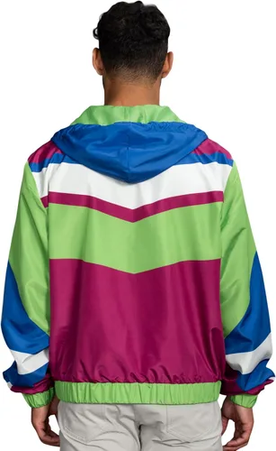 Miniatura 3 de Chaqueta cortavientos retro ligera con diseños coloridos de los años 80 y 90