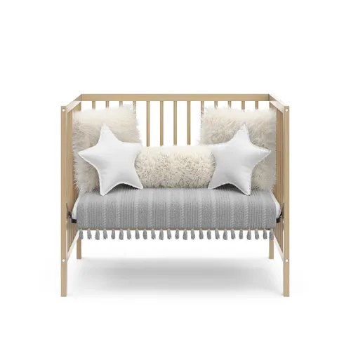 Miniatura 7 de Graco Teddi - Mini cuna convertible 4 en 1 con colchón adicional resistente al agua (Driftwood), certificado GREENGUARD Gold, colchón de 2.75
