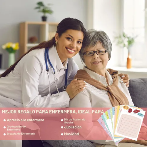 Miniatura 7 de Jetec 12 blocs de notas para enfermeras de 3 x 4 pulgadas, divertidos blocs de notas con juegos de palabras de apreciación de enfermería, bloc