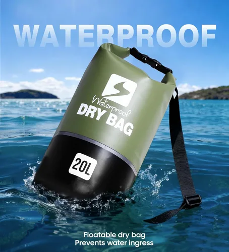 Miniatura 6 de Soulsfeng Mochila seca impermeable con parte superior enrollable, ligera para canotaje, kayak, viajes, playa, natación, senderismo y campamento