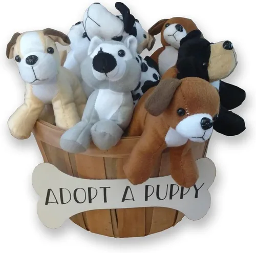 Miniatura 6 de 4E's Novelty Animales de peluche (paquete de 12) cachorros de peluche surtidos – 5 pulgadas, pequeños animales de peluche, 6 diseños – para regalos