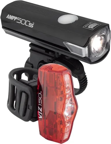 Miniatura 7 de CATEYE AMPP & ViZ - Kit combinado de luces para bicicleta recargables USB – IPX4 impermeable de alto lumen AMPP Opticube™ LED y luz de seguridad