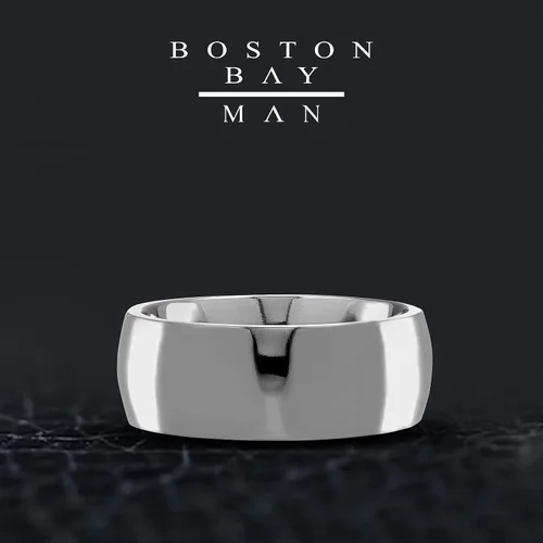 Miniatura 4 de Boston Bay Diamonds Tantalum Comfort Fit Mens Wedding Band or Fashion Ring - 7mm & 8mm - Choice of